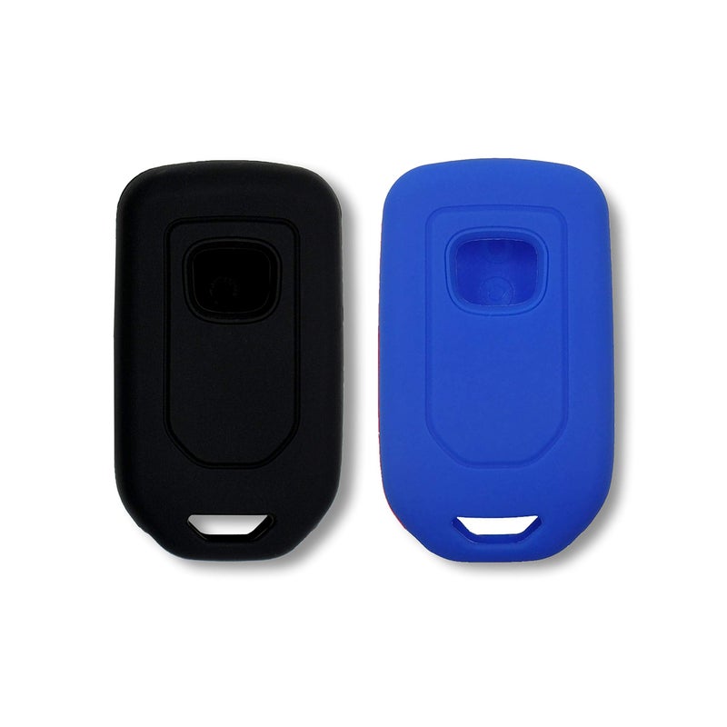 Autobase Silicone Key Fob Cover for Honda Accord Civic CR-V CRV Pilot Passport Insight EX EX-L Touring | Car Accessory | Key Protection Case 2 Pcs (Black & Blue) - Image 5